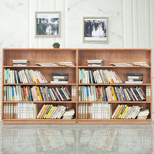 新品品全实木儿童书柜落地矮书架组合置物架格子柜家用简易收纳柜