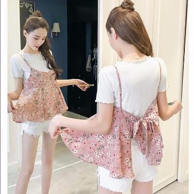 韩版印花碎花吊带上衣小清新百搭女单件夏雪纺衫时尚宽松外穿背心|ruв категории Женская одежда, жилет подтяжки - от Buy2taobao.com для оказания профессиональной услуги покупки агента Taobao