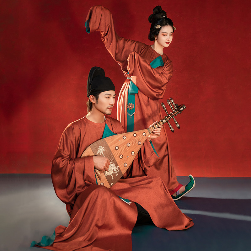裳宫语阿谣唐制圆领袍原创正品中国风情侣cp双面汉服春秋冬男女款