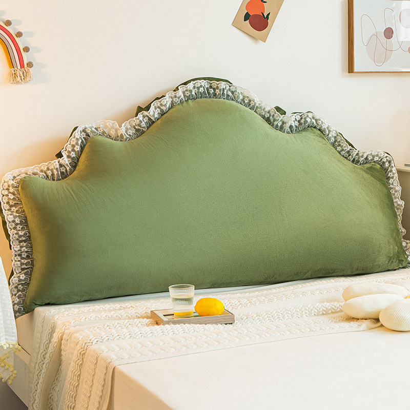 新款绿色 床头靠垫法式床上靠背垫卧室榻榻米软包大靠枕双人拆洗
