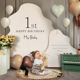 周岁生日布置韩系男女兔宝宝氛围感背景墙装饰森系ins风定制kt板