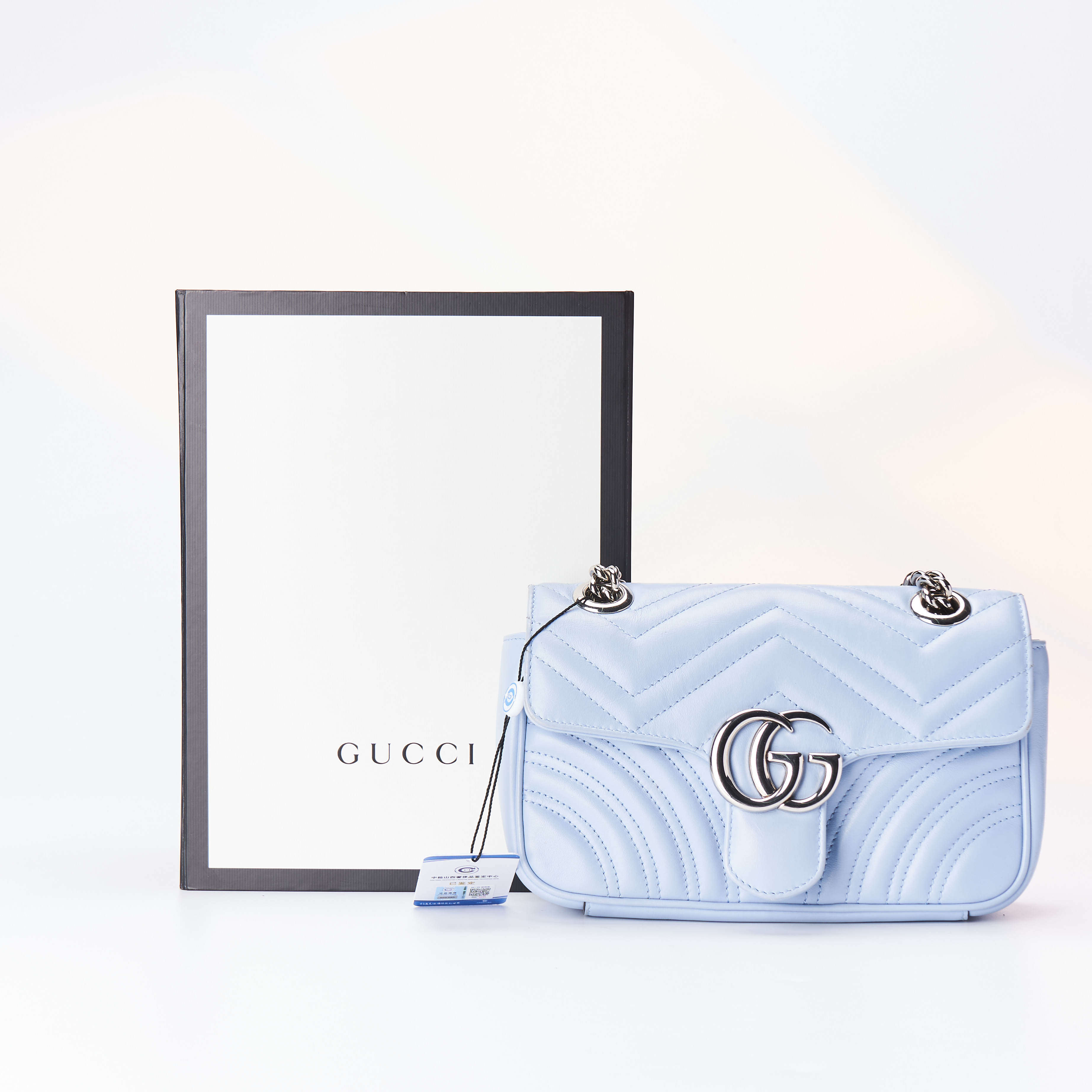 临时guccimarmont牛皮天蓝公价16900女士包袋