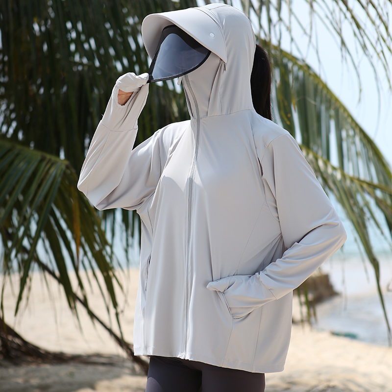 冰丝防晒衣女2024新款夏季UPF50+透气户外薄防紫外线骑电动车外套