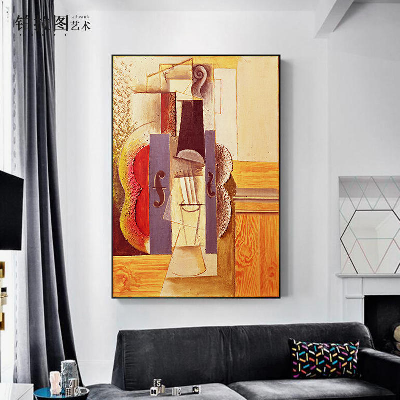 毕加索梦抽象挂画玄关装饰画印象派艺术大师名画野兽派无框墙画
