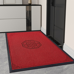 入户门高级感门垫大门脚垫红色入户地垫耐脏地毯进门门口客厅垫子