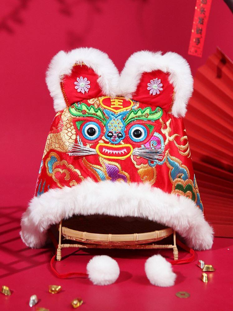 虎年网红虎头帽儿童