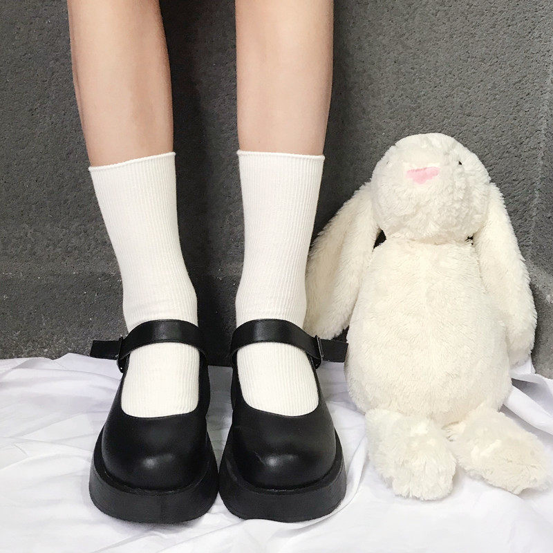 每满200减-20跨店凑单专区 白色jk袜子女夏薄学生玛丽珍鞋中筒袜