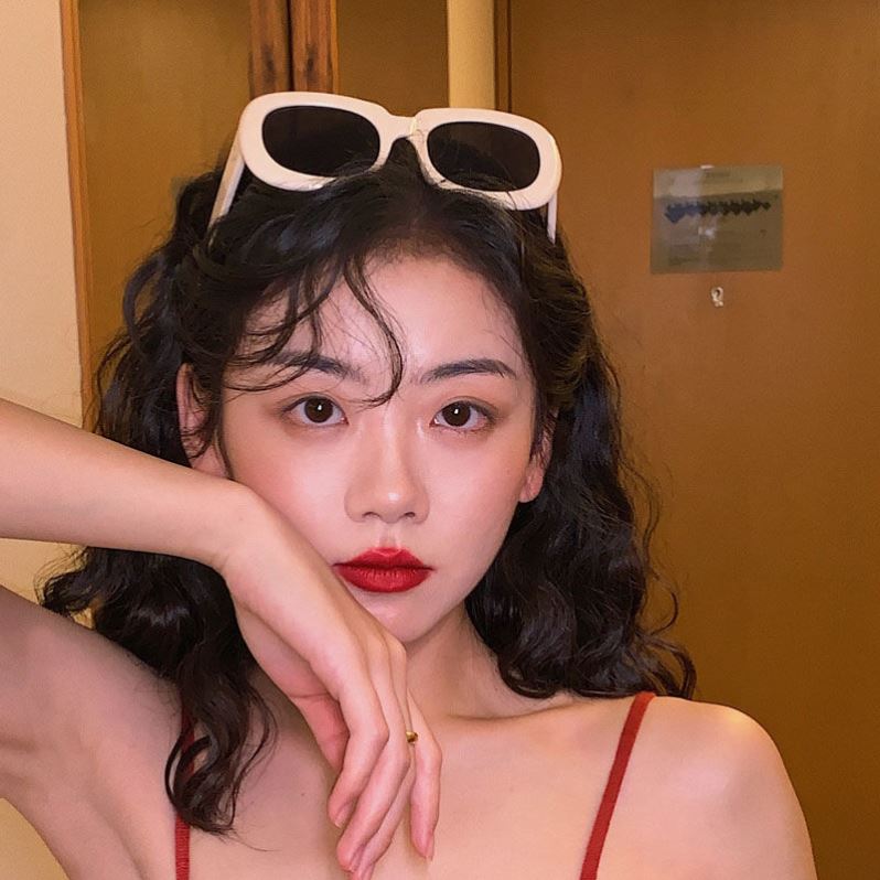 许大晴同款复古港风法式奶白色墨镜女高级感ins夏季防晒太阳眼镜