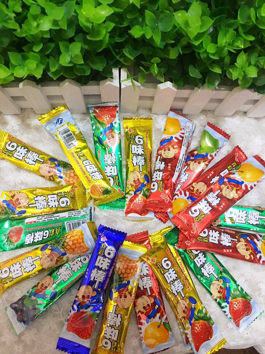 6味棒多口味80支棒棒糖童年记忆怀旧零食棒糖圣诞节糖果包邮