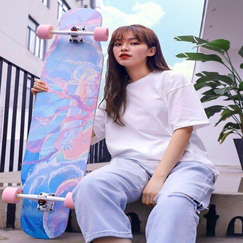 长板滑板女古风