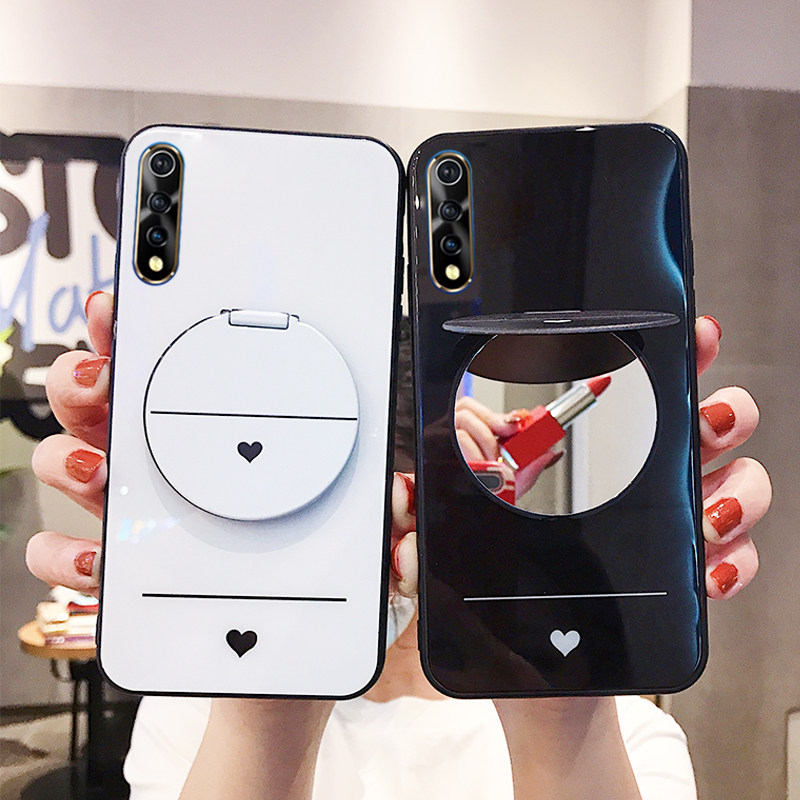 vivoy7s手机壳女款vivoy97玻璃防摔y83镜面全包y79外壳支架a网红