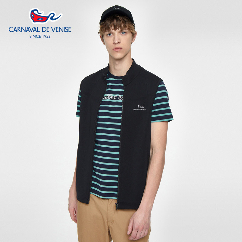 比音勒芬威尼斯2020夏季新款休闲薄款马甲背心男