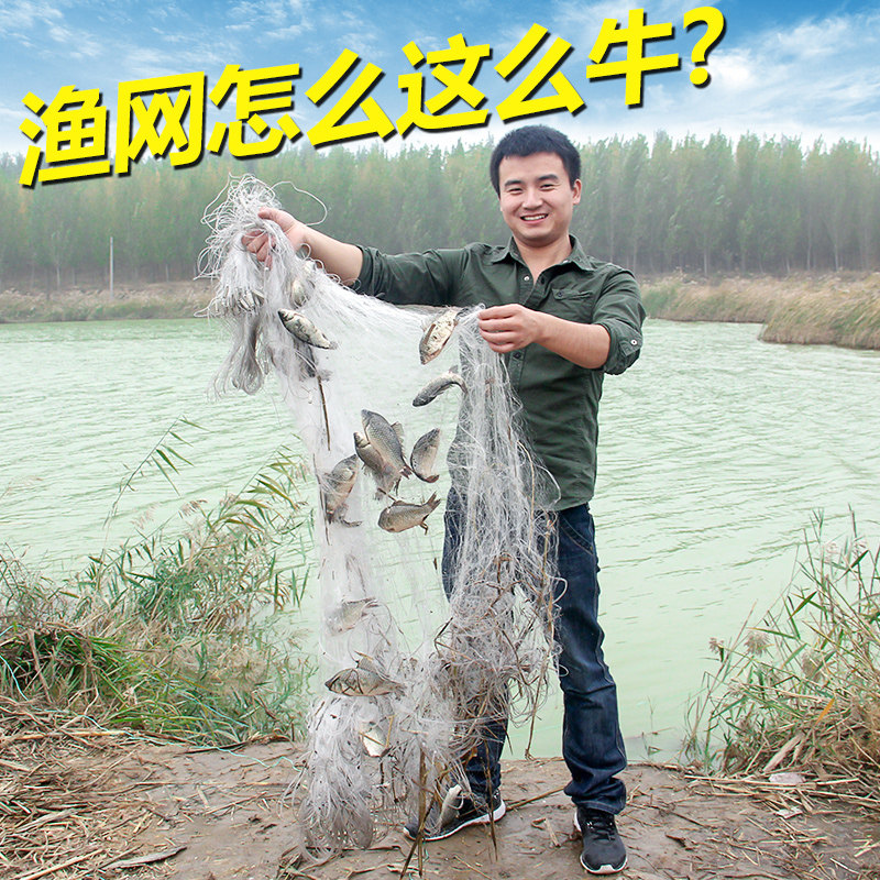 渔网粘网丝网三层沉网单层浮网挂子鱼网捕鱼网鲫鱼鲢鱼白条网沾