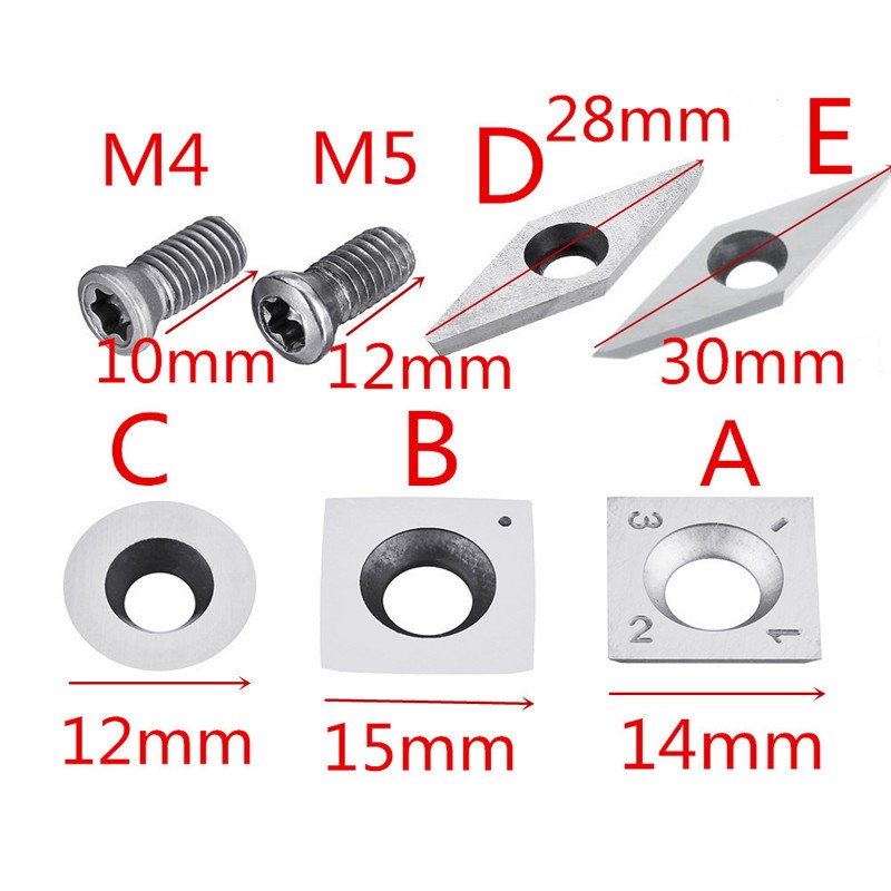 DANIU Wood Carbide Insert Milling Cutter Torx M4/M5 Screws