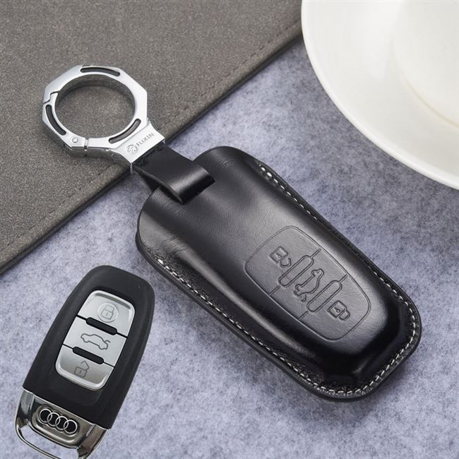 真皮钥匙a4l适用于2021款奥迪a6l套新款a8la7q5lq7车钥匙包扣