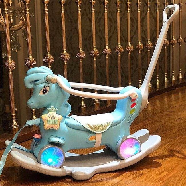 高档室内儿童木马摇马推车三合一手推摇摇摇车摇马