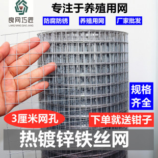 铁丝网围栏热镀锌网格养殖网拦鸡鸽子笼小孔防护3厘米孔阳台家用