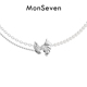 MonSeven蝴蝶结拼接项链女高级设计感小众轻奢锁骨链镀金珍珠颈链