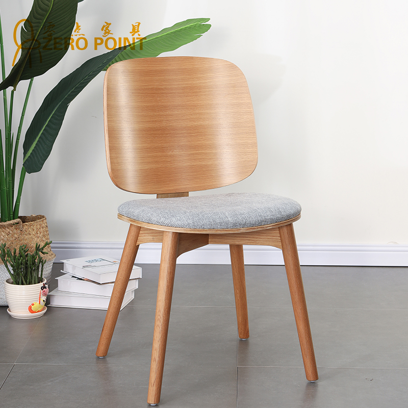北欧风格设计师餐椅民宿椅子艺术成人白橡木实木酒店咖啡厅洽谈椅