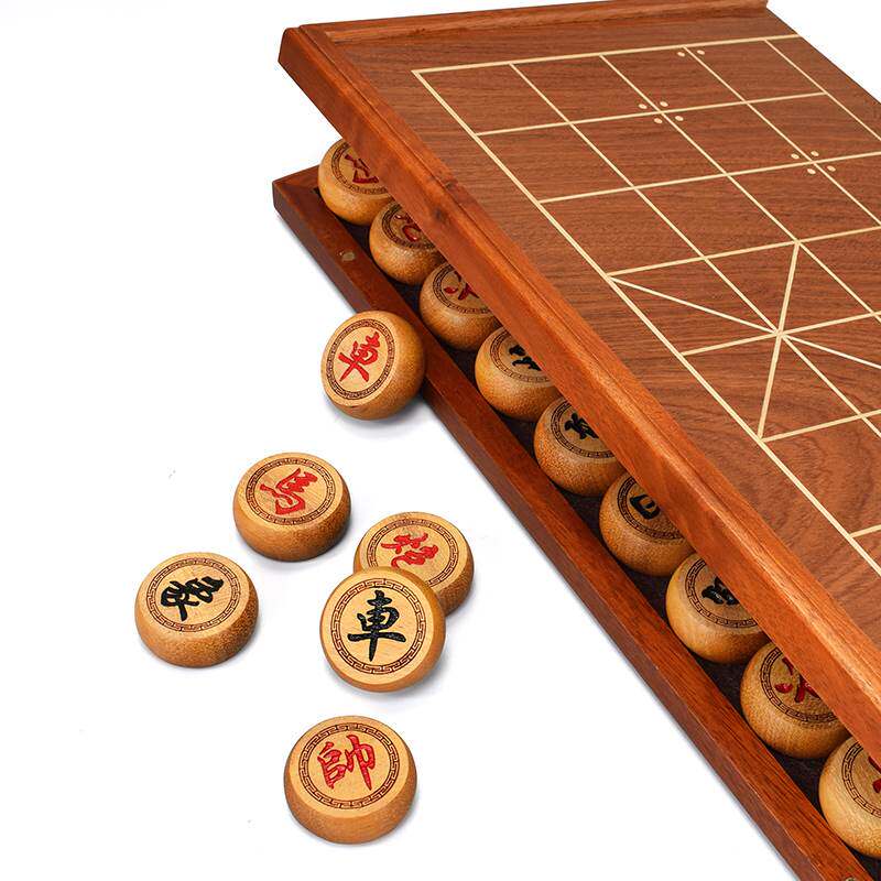 御圣象棋实木中国象棋折叠棋盘高档大号红木象棋橡棋儿童木质像棋