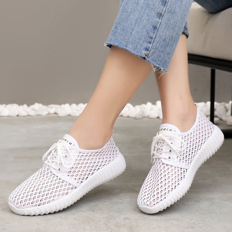 老北京布鞋女网鞋夏季新款网面透气女鞋平跟软底妈妈鞋健步运动鞋