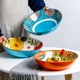 大号汤碗釉下彩手绘陶瓷沙拉碗创意餐厅餐具水果盆酸菜鱼碗