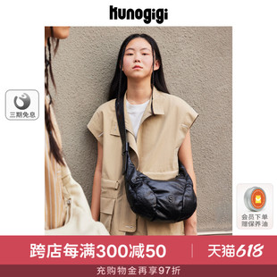 KUNOGIGI/古良吉吉棒球包流浪款中号包包女明星同款单肩包斜挎包