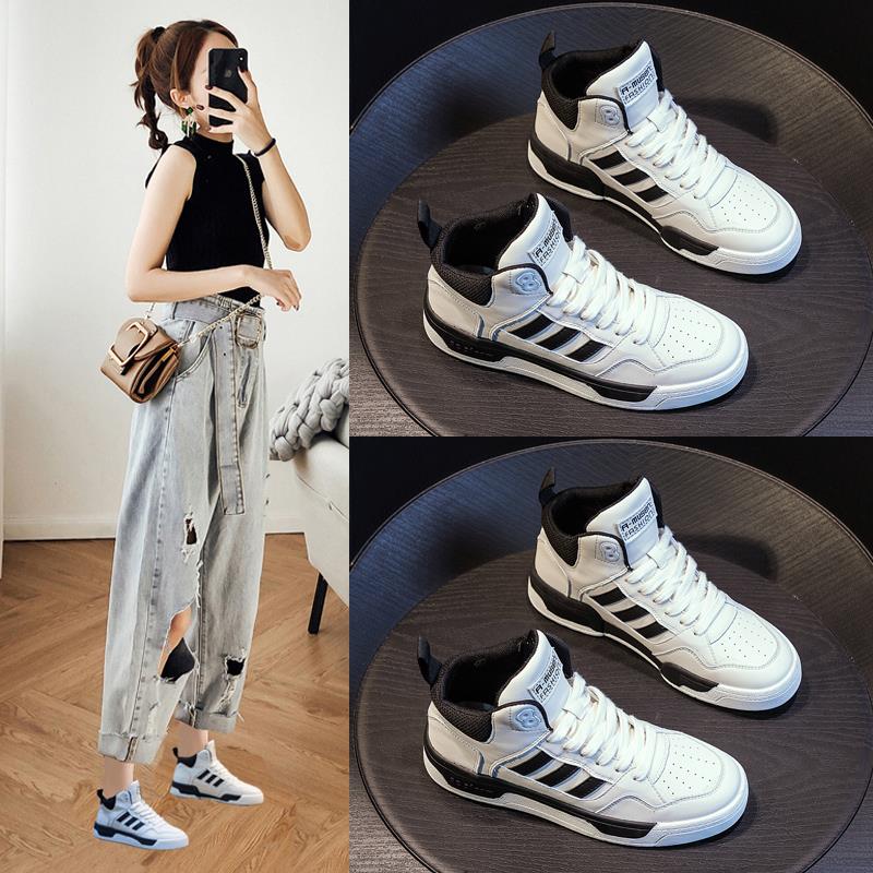 阿迪达斯高帮运动鞋女加绒