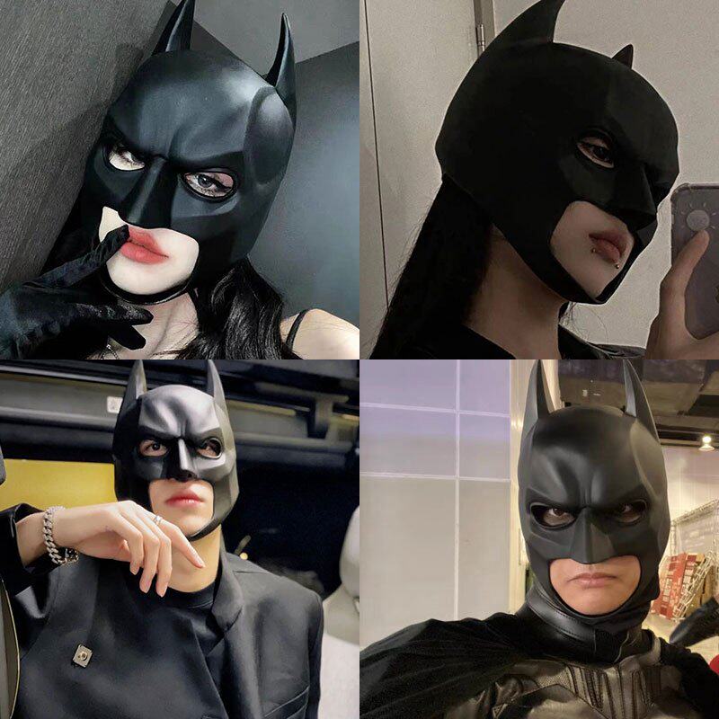 蝙蝠侠面具头套面罩batman男帅气全脸抖音直播道具万圣节cosplay