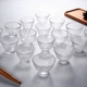 日式锤纹玻璃清酒杯品茗杯水晶透明小茶杯功夫茶具家用主人杯茶碗