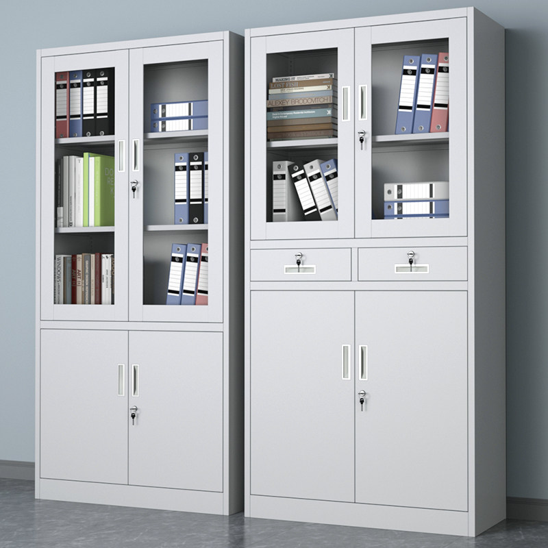 文件柜办公室铁皮柜资料柜档案柜钢制凭证柜员工更衣柜带锁储物柜