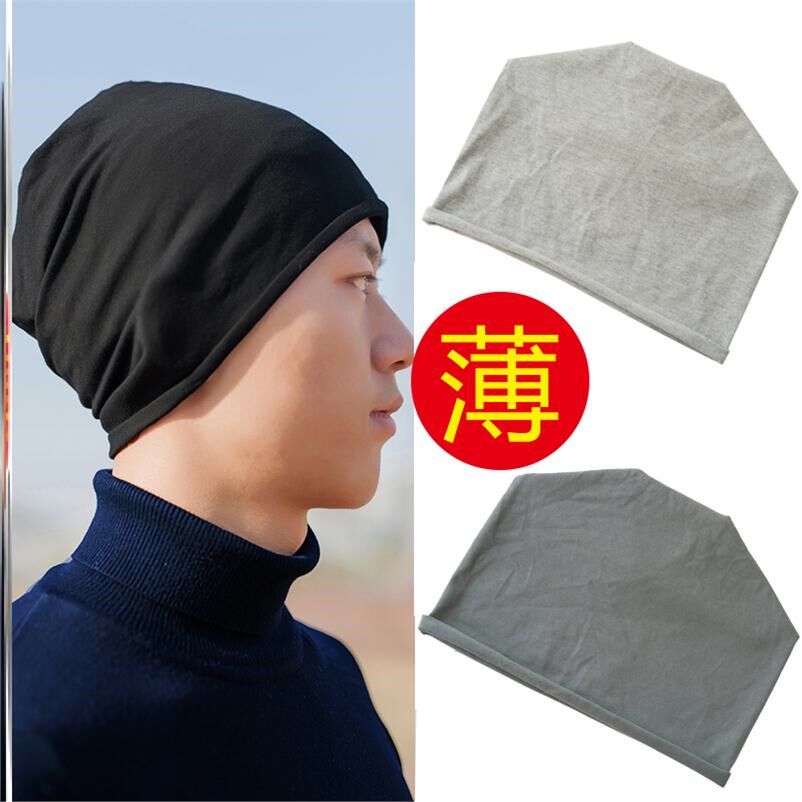 睡觉头罩 睡帽男 睡眠 头套 薄款 透气男士帽子光头巾包头帽压发