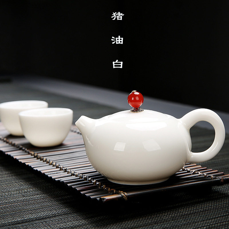 羊脂白玉瓷茶壶德化白瓷陶瓷西施壶套组免费