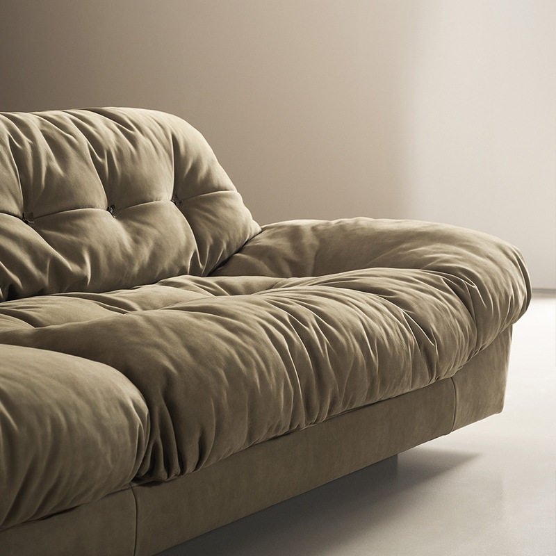 意式极简科技布沙发baxter头层真皮云朵沙发现代简约小户型轻奢风