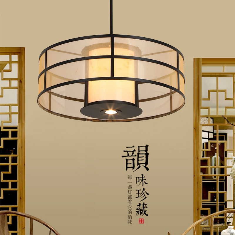 新中式小吊灯创意简约茶室过道书房阳台玄关仿古餐厅吧台禅意灯具