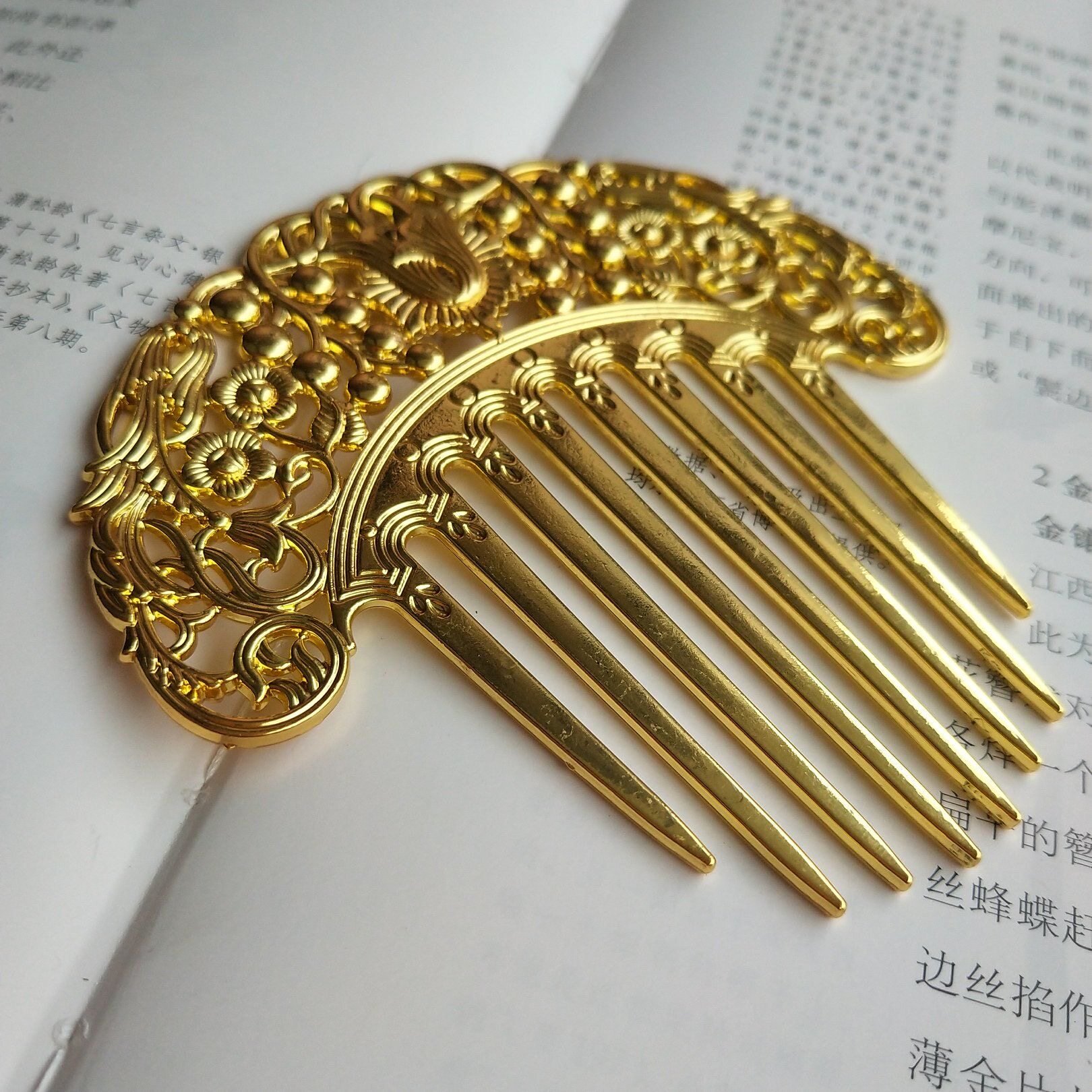 手工古风插梳唐风插梳眀制汉服发梳汉服旗袍配饰古典汉服头饰简约