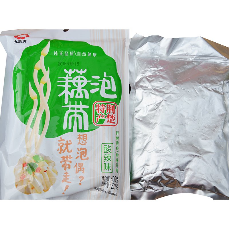 5袋包邮 湖北九珠泡藕带400g 泡菜藕苗 酸辣味藕尖下酒菜