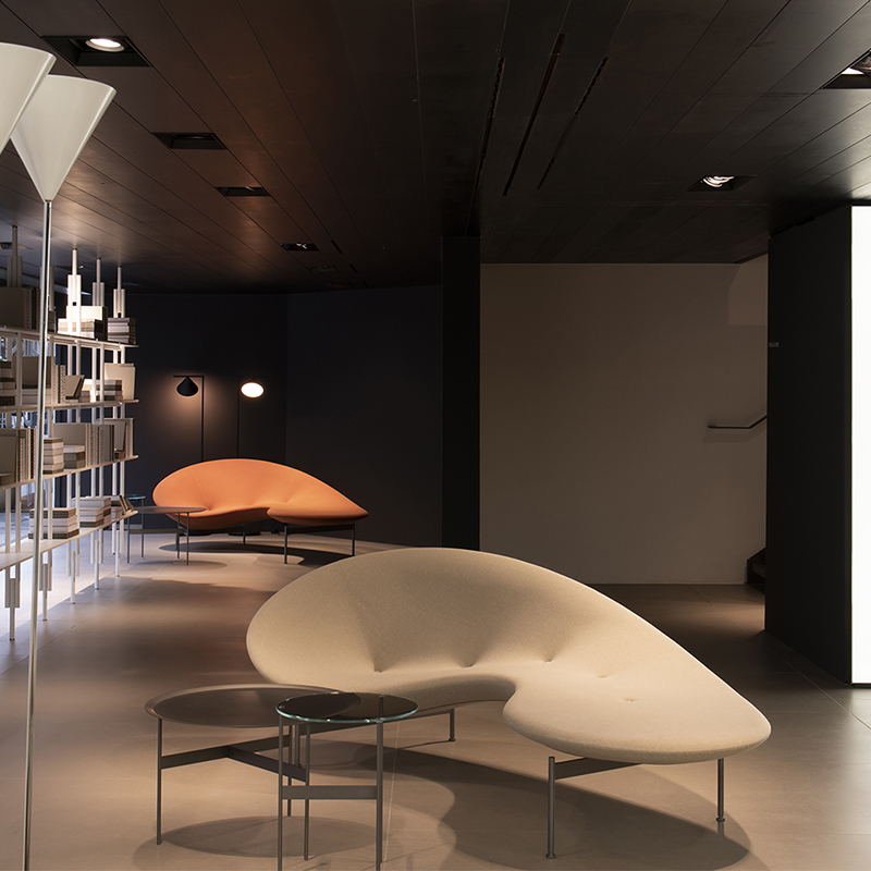 北欧设计异形豌豆沙发创意玻璃钢沙发酒店大堂样板房弧形月亮沙发