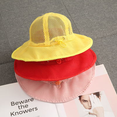 儿童帽子夏宝宝渔夫帽网眼婴儿太阳帽夏季薄款男童女童防晒遮阳帽