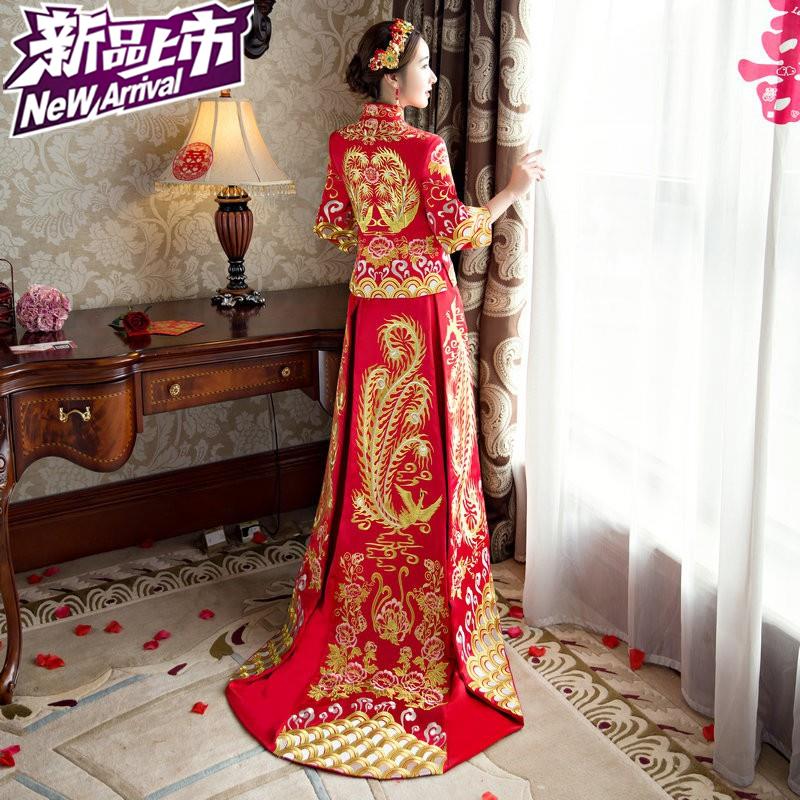 新品002019秀禾小拖尾喜服秀禾服褂礼服嫁衣中式结婚婚纱女新款新在类目 女装/女士精品, 婚纱/旗袍/礼服, 旗袍中 - 来自Buy2taobao.com提供专业的淘宝代购服务