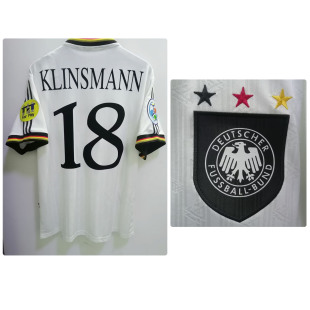 1996欧洲杯德国球衣18号克林斯曼复古足球服