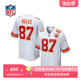 堪萨斯城酋长 橄榄球客场比赛球衣 Travis Kelce 热转印印号