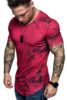 Men 's casual tie-dye fitness T-shirt with round collar Men 's casual tie-dye fitness T-shirt with round collar