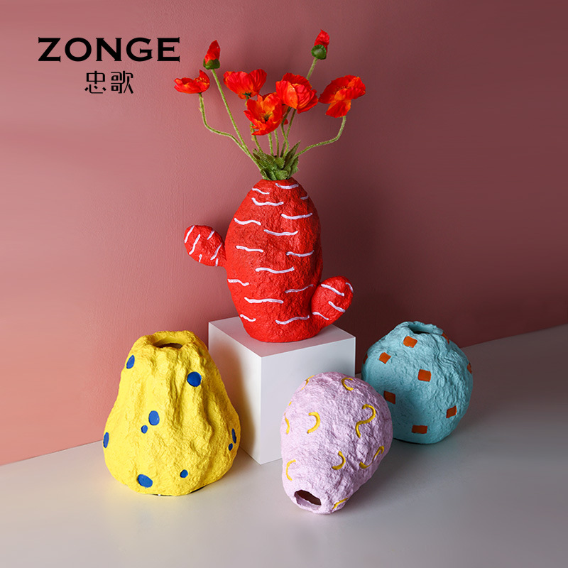 北欧风马卡龙色花瓶创意树脂摆件餐厅桌面干花仙人掌花插装饰品|ruв категории доставка цветов/цветок моделирования/растения садоводства, ваза/цветок/горшок/цветок (новый), ваза - от Buy2taobao.com для оказания профессиональной услуги покупки агента Taobao