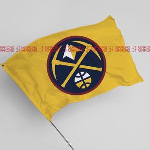 NBA丹佛掘金篮球俱乐部球队应援队旗旗帜定制Denver Nuggets flag