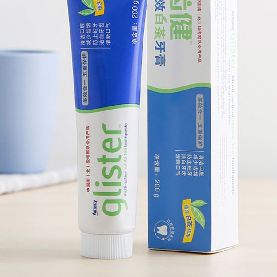 安利牙膏正品_amway安利白茶牙膏丽齿健多效正品去黄牙垢亮白口臭非