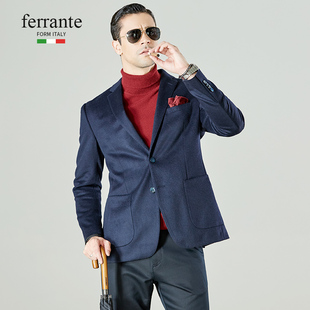 雷迪波尔旗下ferrante费兰特男装休闲西装外套秋冬新款羊毛绒西服