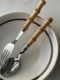 新款法国正品Sabre Paris竹节刀叉勺套装高颜值不锈钢送礼家用