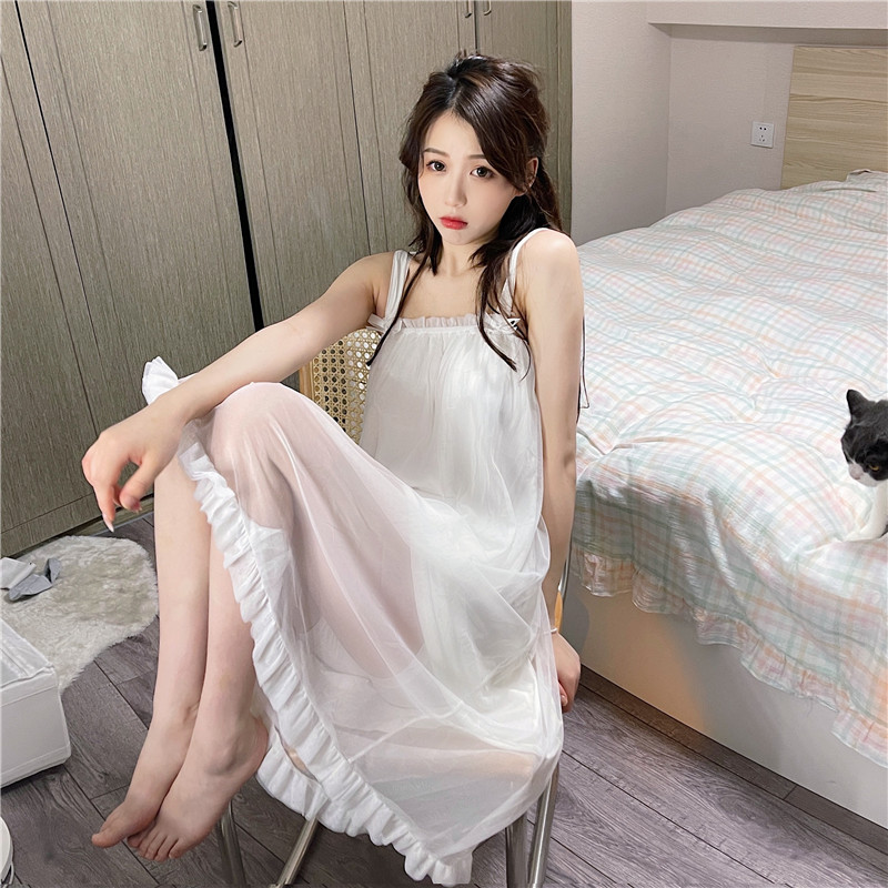 性感抹胸睡衣女夏睡裙