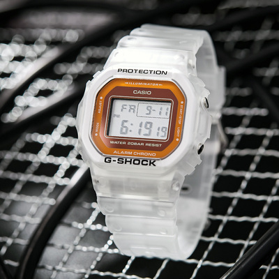 卡西欧dw手表男冰电之韧小方块白敬亭通明荧光限量5600日韩腕表